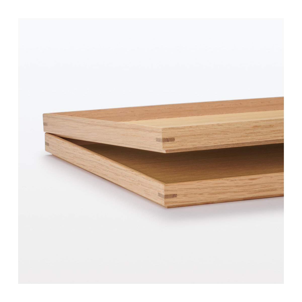 MUJI Holztablett aus Eichenfurnier in Natur, B/T/H: 35 x 26 x 2 cm - Bild 2