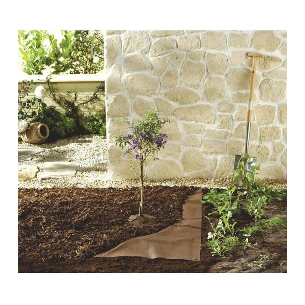 Mulchvlies in Braun, Maße: 1,5 m x 10 m, 70 g/m² - Bild 1