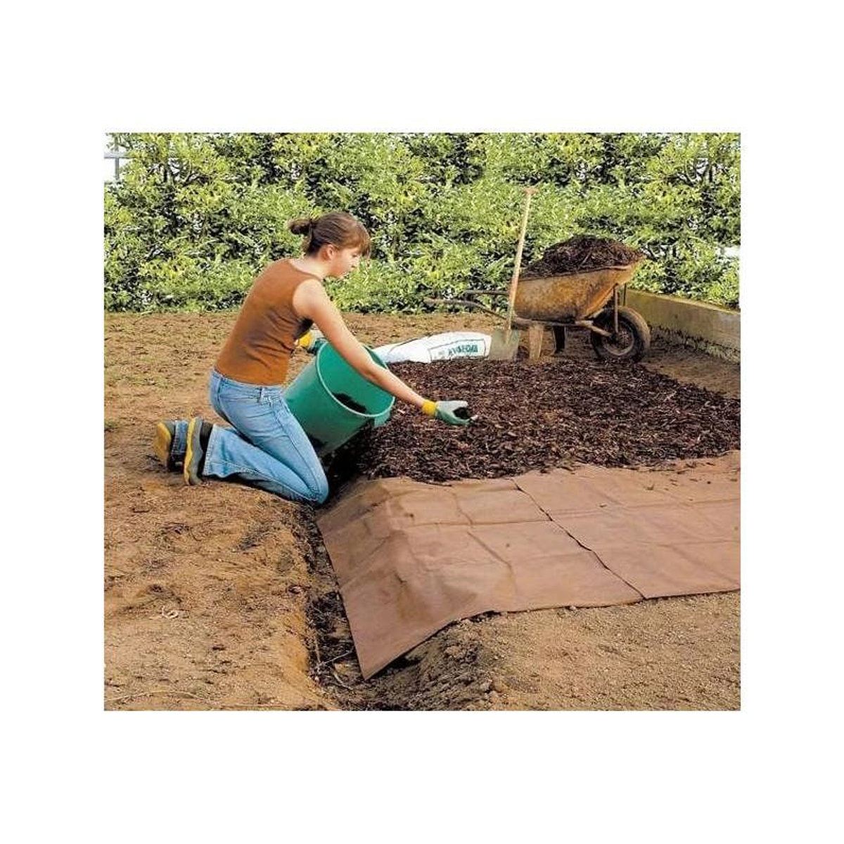 Mulchvlies in Braun, Maße: 1,5 m x 10 m, 70 g/m² - Bild 2