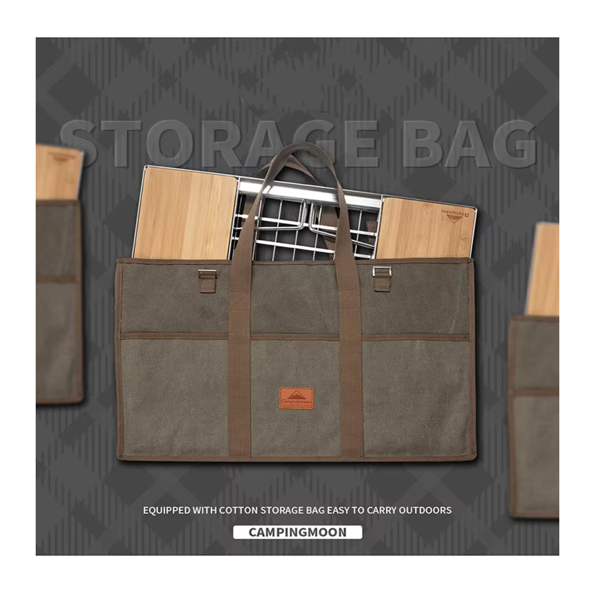 Multifunktionale Tragbare Camping-Tischtasche aus Leinwand für die Outdoor-Lagerung - Bild 3