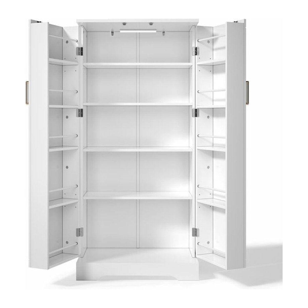 Multifunktionaler Küchenschrank von TG Electrical DE in Weiß, modern und minimalistisch mit Drehtüren aus Holzwerkstoff, B/T/H: 60 x 35 x 128 cm - Bild 1