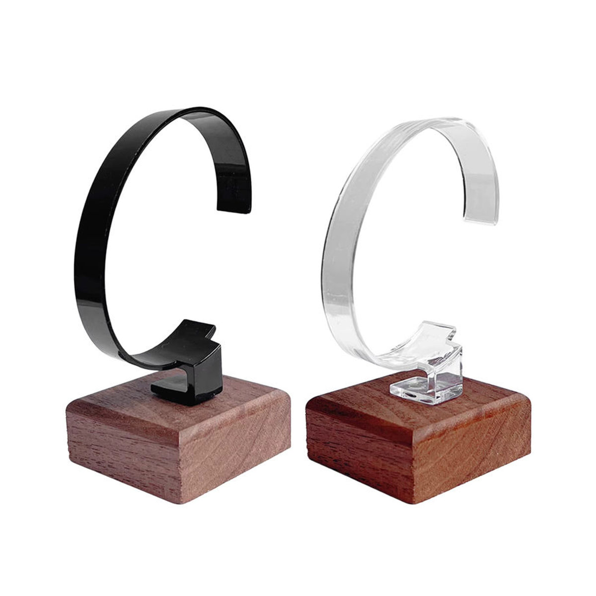 Multifunktionaler Uhrenständer von Phenovo aus Holz in Schwarz und Mehrfarbig für Schmuck, Armbänder und Armreifen im minimalistischen Design - Bild 1
