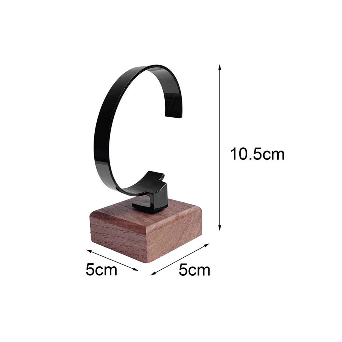 Multifunktionaler Uhrenständer von Phenovo aus Holz in Schwarz und Mehrfarbig für Schmuck, Armbänder und Armreifen im minimalistischen Design - Bild 3
