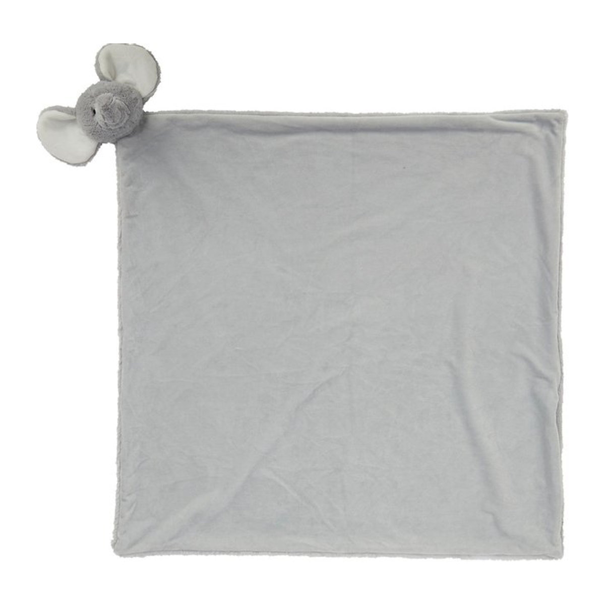 Mumbles Baby-Elefantenkopf-Decke aus Plüsch in Grau, One Size - Bild 1