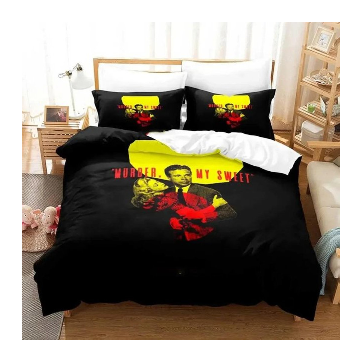 Murder My Sweet Bettwäsche-Set mit Bettbezug und Kissenbezügen im Film-Design mit Reißverschluss - Bild 1