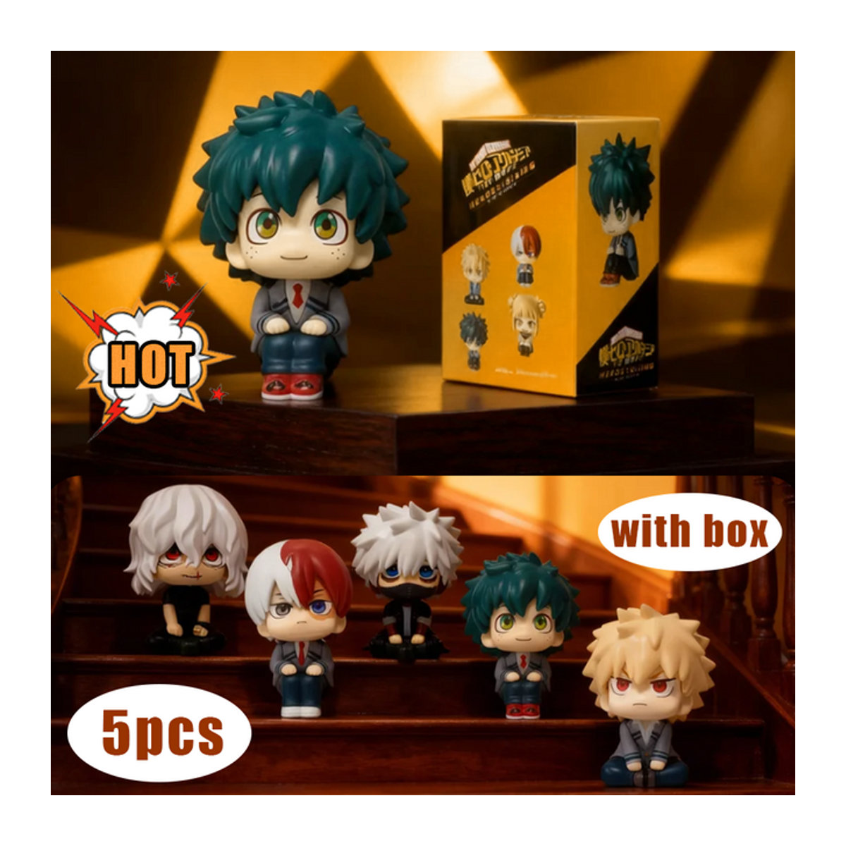 My Hero Academia Anime-Figuren aus PVC als Sammlerstücke für Tomura Shigaraki, Izuku Midoriya, Katsuki Bakugo oder Shoto Todoroki, mehrfarbig, Höhe: 9-10 cm - Bild 1