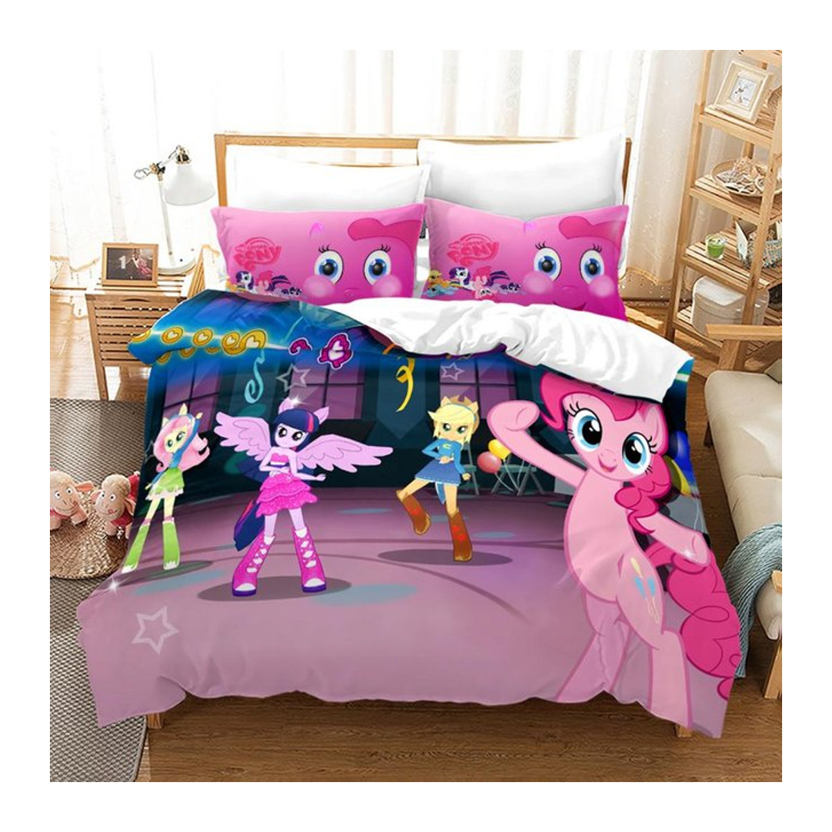 My Little Pony Bettwäsche-Set aus Baumwolle in Multicolor, 3-teilig, B/H: 135 x 200 cm - Bild 1