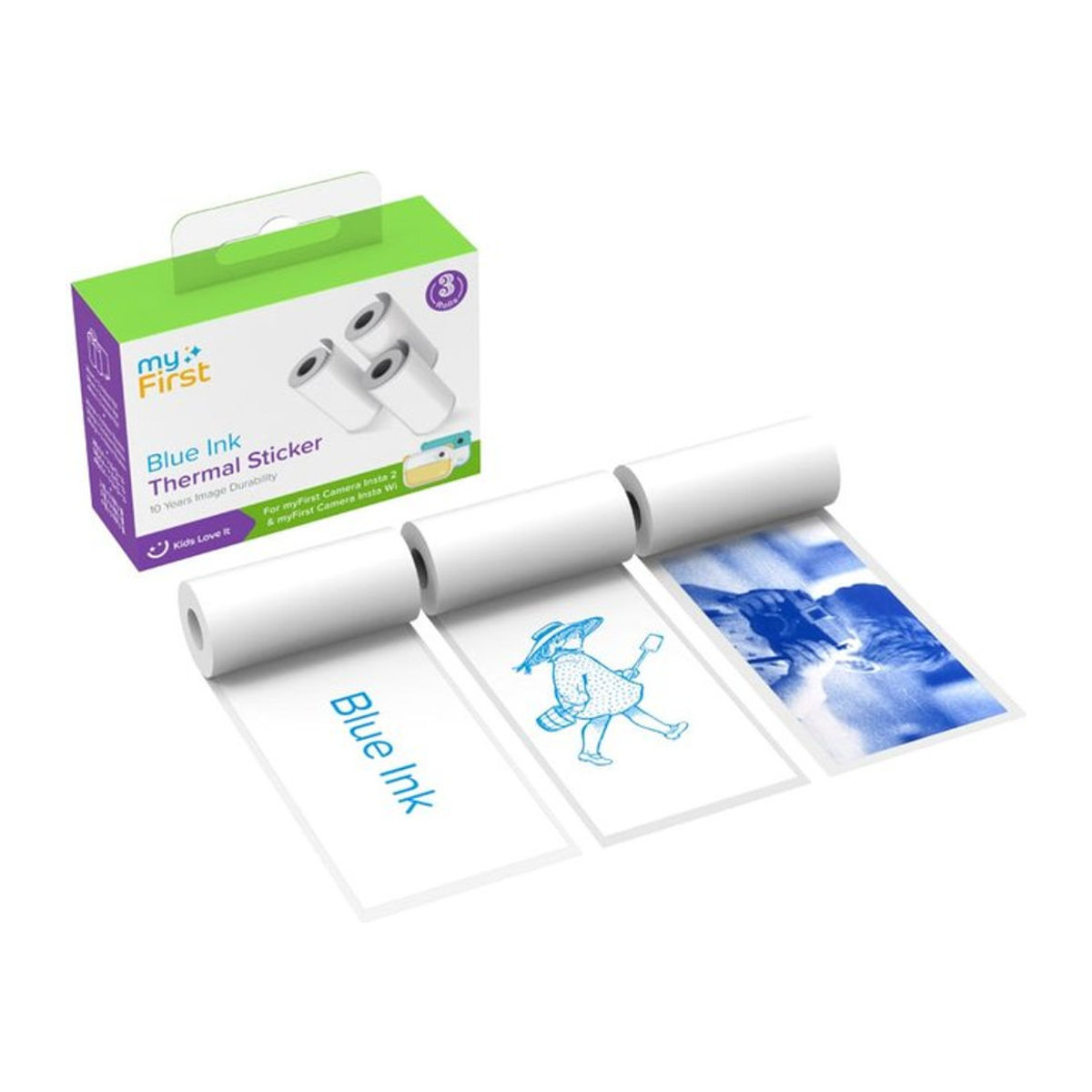 myFirst Insta Wi Sticker in Weiß mit blauer Tinte für Kinder - Bild 1