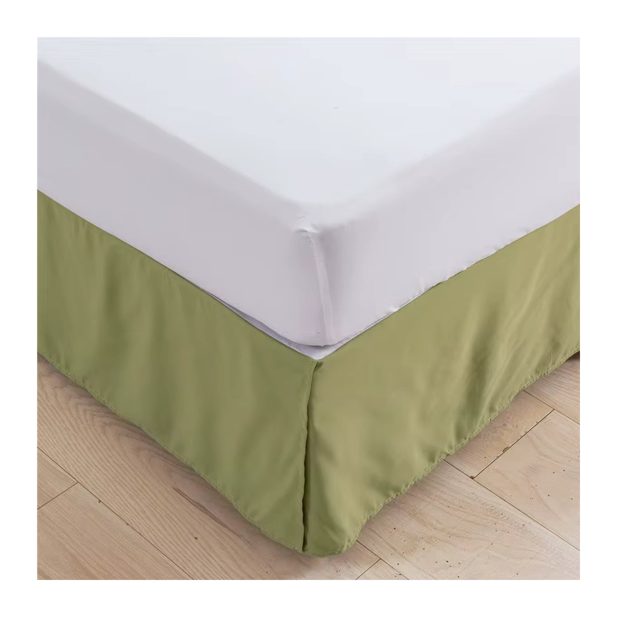 Mystybloom Bettrock aus gebürstetem Stoff in Grün, rutschfester Matratzenbezug für Twin, Full, Queen und King Size Betten - Bild 3