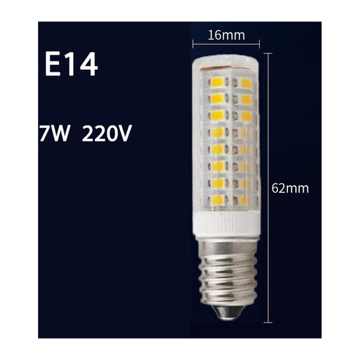 MYY E14 LED Maisbirne 7 W in Weiß mit 360 Grad Abstrahlwinkel als Halogen Ersatz - Bild 1