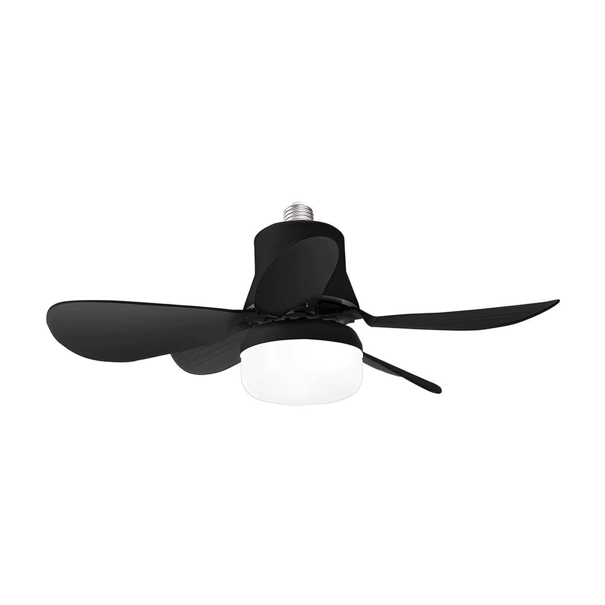 Mzvul Deckenventilator mit Licht in Schwarz, moderner E27 Deckenleuchten-Ventilator mit Fernbedienung, leise elektrische Deckenlampe mit 3 Geschwindigkeiten und Timer für dein Wohnzimmer - Bild 3