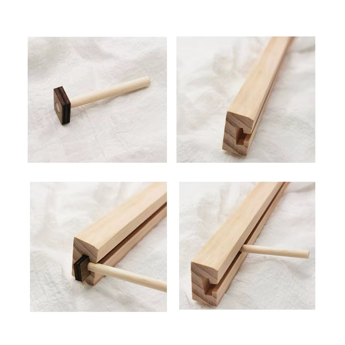 NALALOO Schmuck Organizer aus Holz in Braun als Wand-Display im Bohemian-Stil für Ohrringe, Ringe und Halsketten - Bild 2