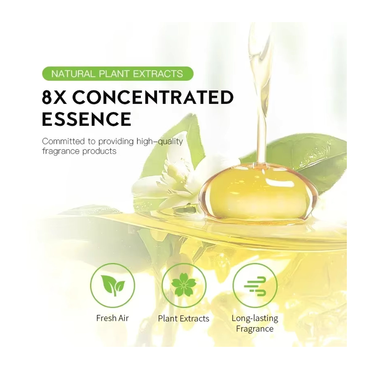 NAMASTE Aroma Diffusor mit ätherischem Öl 100ml in Grün aus Glas und Bambus - Bild 2