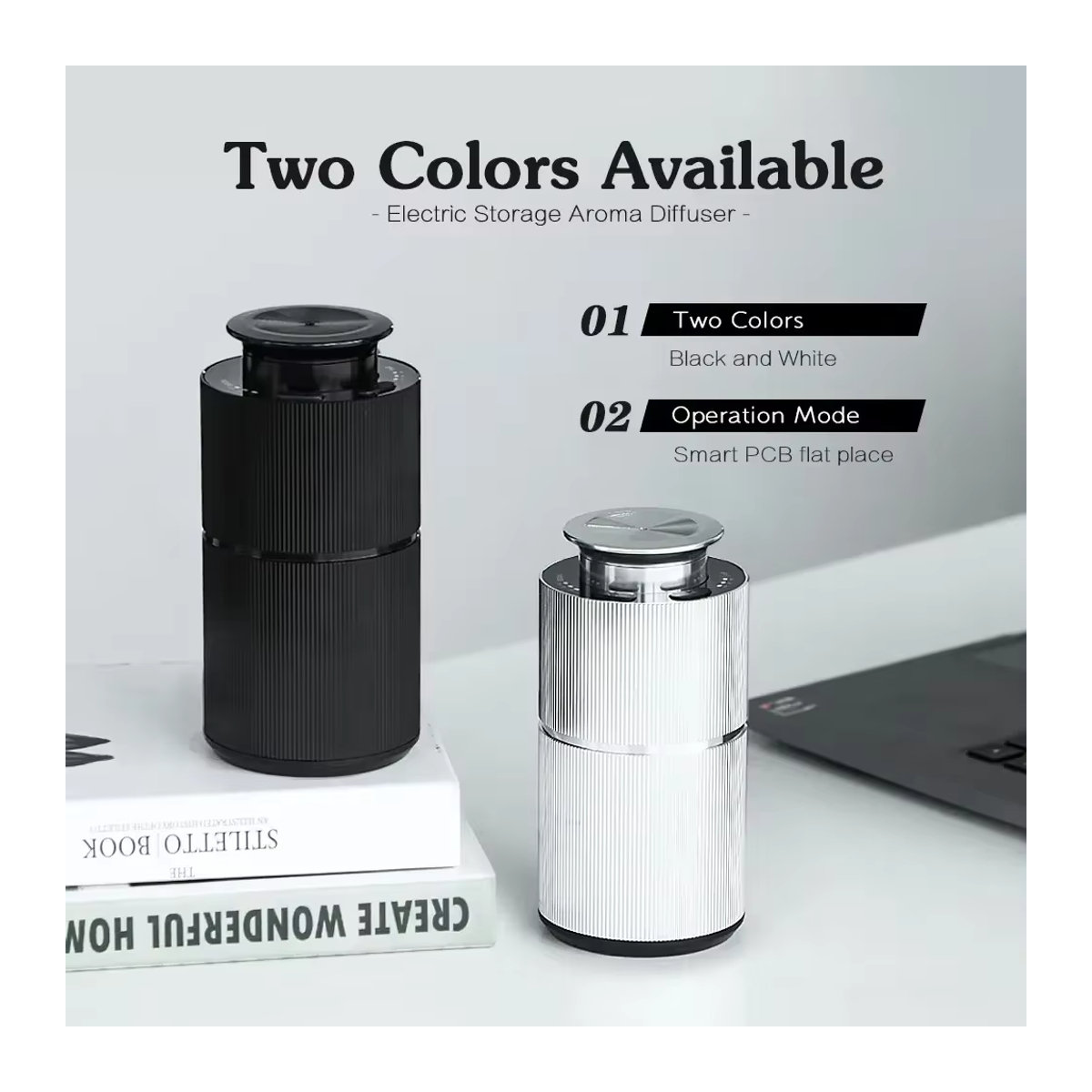NAMASTE USB-Lade-Diffuser elektrischer Duftzerstäuber mit 20 ml Füllmenge in Schwarz und Silber - Bild 4