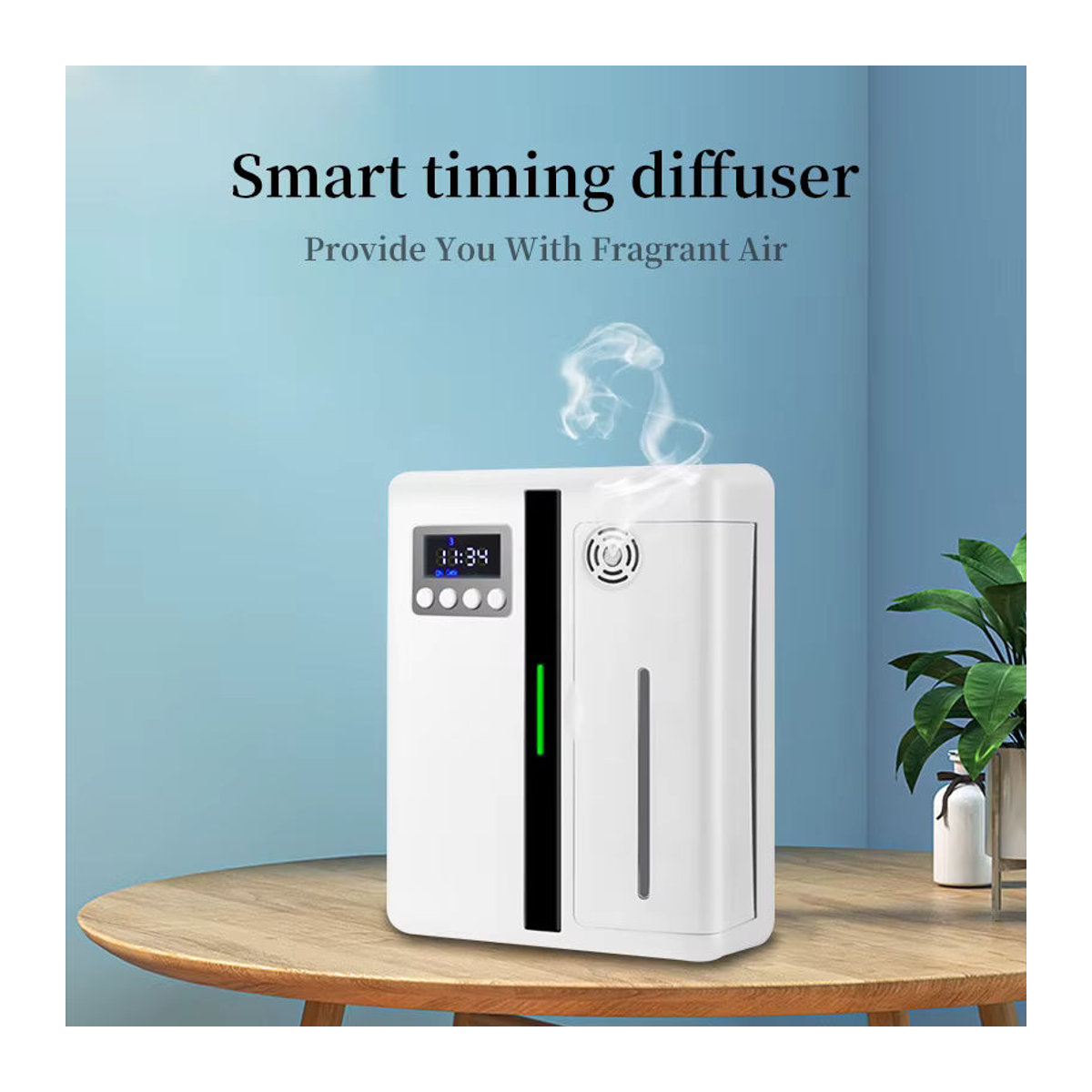 NAMSTE Elektrischer Aroma-Diffusor in Weiß mit 100 ml ätherischen Ölen, Intelligenter Lufterfrischer und Zerstäuber für dein Zuhause - Bild 2