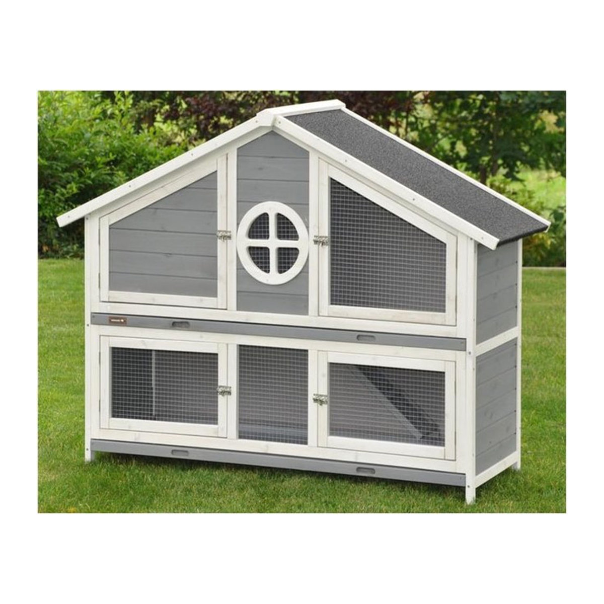 Nanook Hasenstall XL Momo grau B/T/H: 144 x 57 x 110 cm - Bild 1