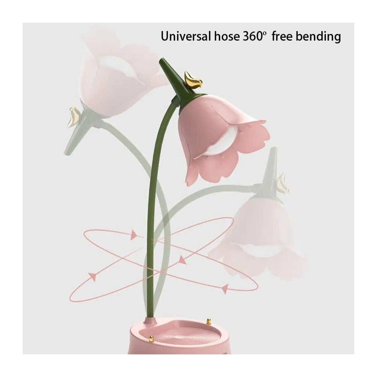 NATAWA LED Tischlampe in Blumenform mit Touch-Funktion und Augenschutz, Gelb - Bild 3