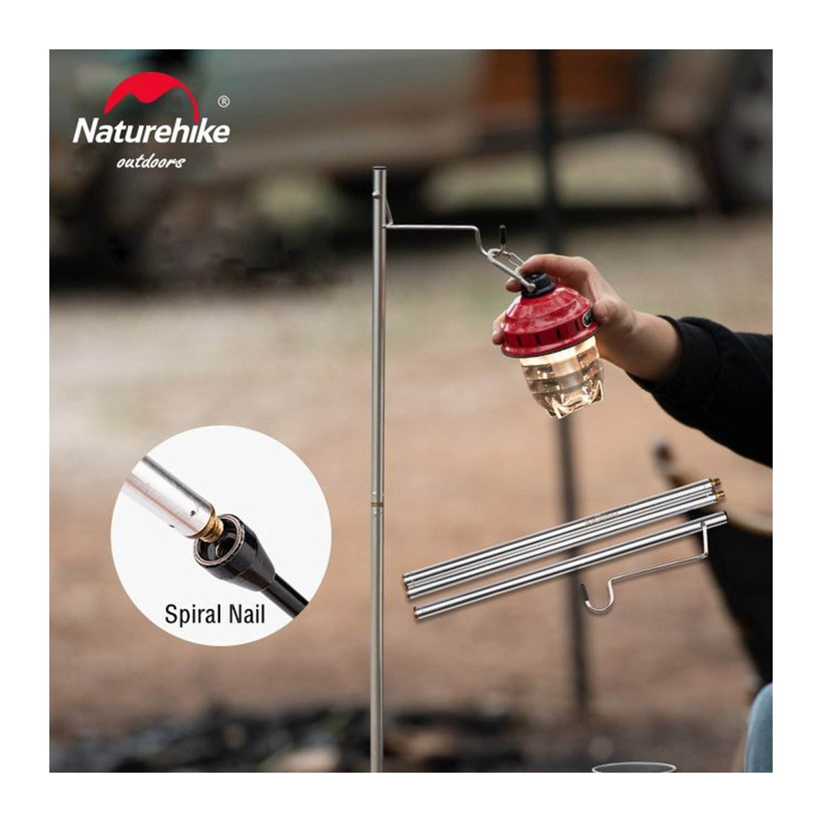 Naturehike Tragbare Faltlampe Ultraleicht Kompakte Camping Lampe aus Aluminiumlegierung NH19PJ003 - Bild 1