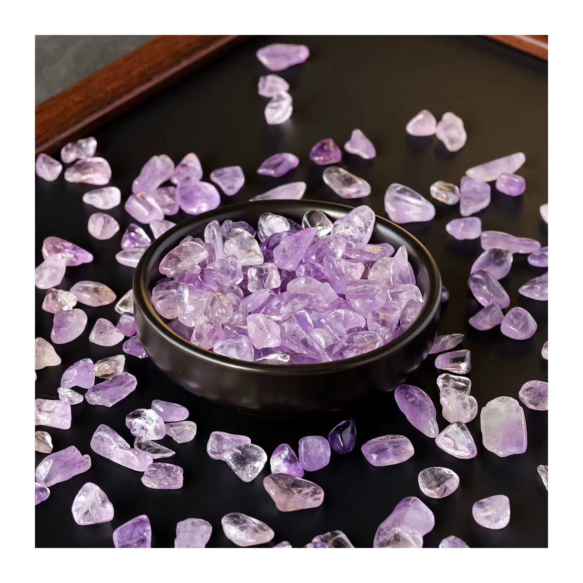 Natürliche Dream Amethyst Steine in Lila, 100 g Brasilianische Amethyst-Dekorationssteine für Aquarium und Heimbüro - Bild 4