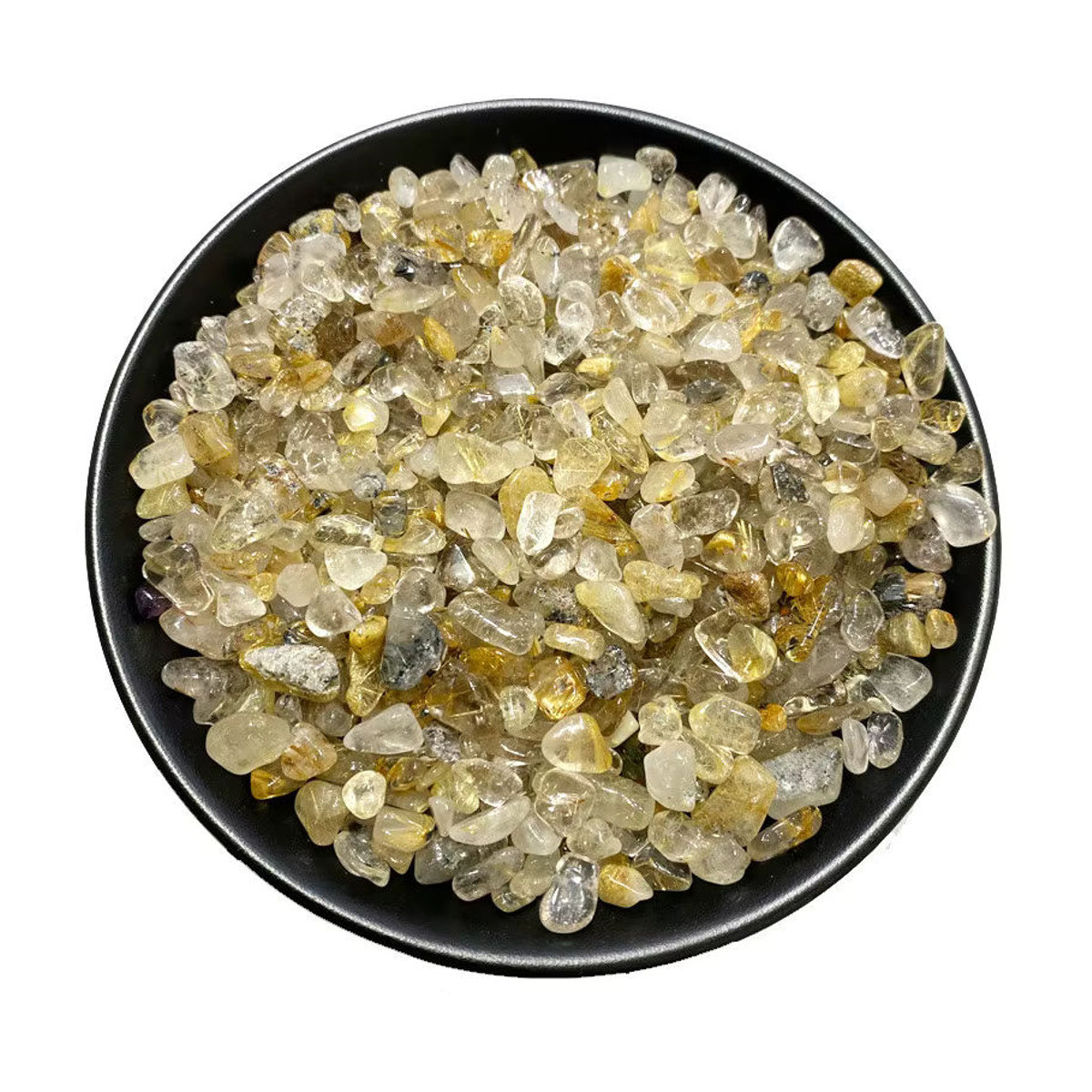 Natürliche Quarz Rutil Steine von STONE BROTHERS, 100g getrommelte Kristalle und Mineralien in Mehrfarbig, unregelmäßige Form für Aquarium und Dekoration - Bild 4