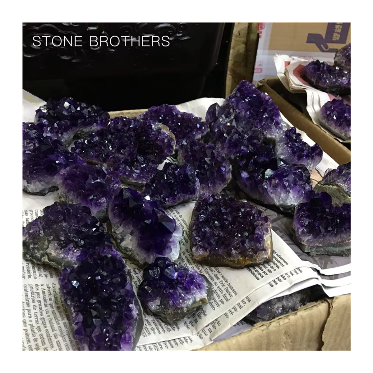 Natürlicher Amethyst Quarz Kristall Cluster in Lila von Stone Brothers, 50g-200g - Bild 2