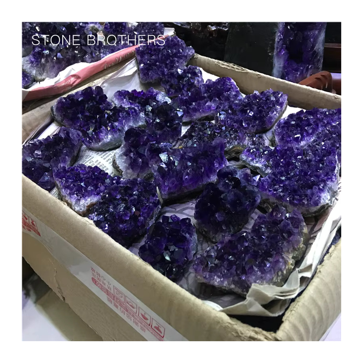 Natürlicher Amethyst Quarz Kristall Cluster in Lila von Stone Brothers, 50g-200g - Bild 3