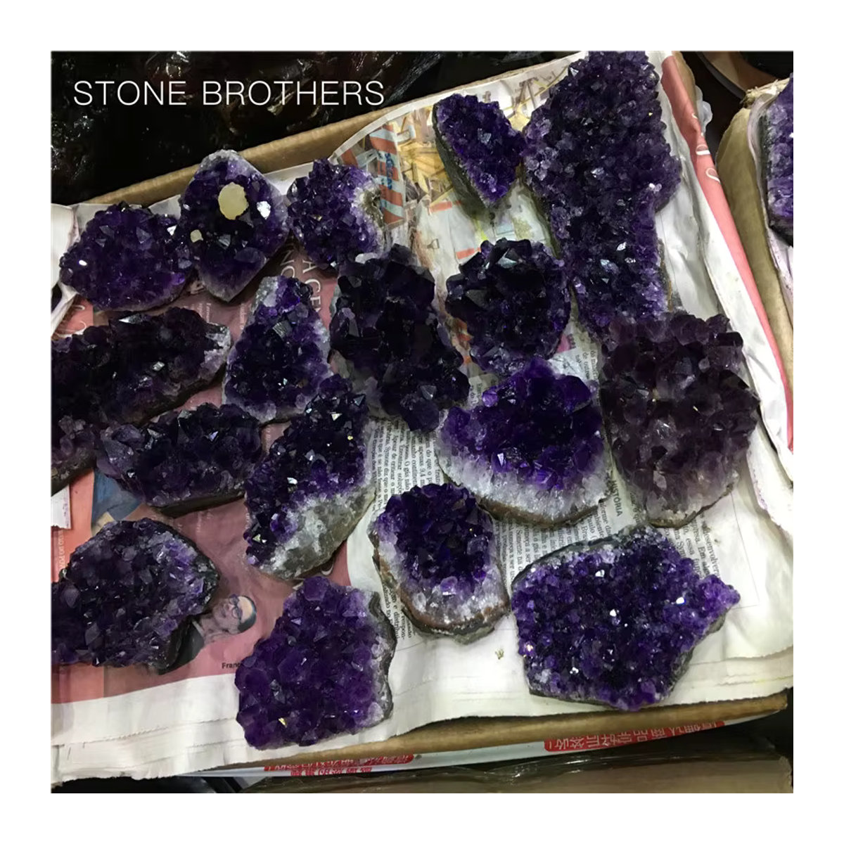 Natürlicher Amethyst Quarz Kristall Cluster in Lila von Stone Brothers, 50g-200g - Bild 4