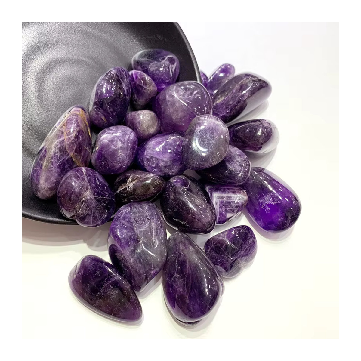 Natürlicher Amethyst-Stein von Stone Brothers in Lila, 100 g unregelmäßiger Amethyst-Kies als roher Edelstein und Mineralprobe für Aquarium oder Gartendekoration - Bild 3