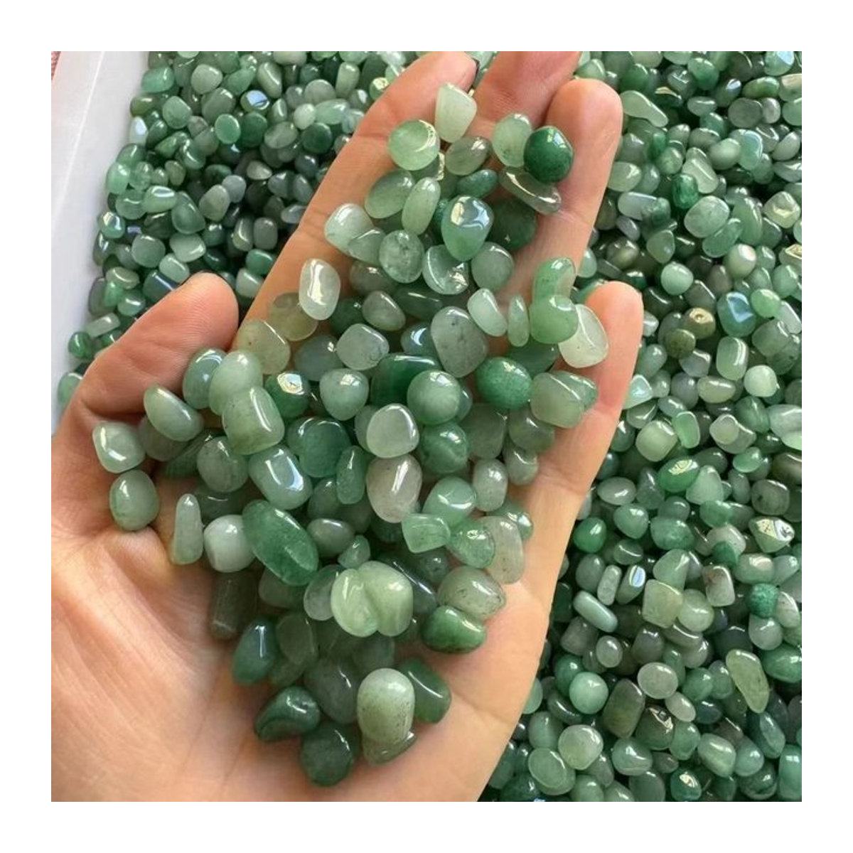 Natürlicher Dongling Jade Grün Qu - Bild 1