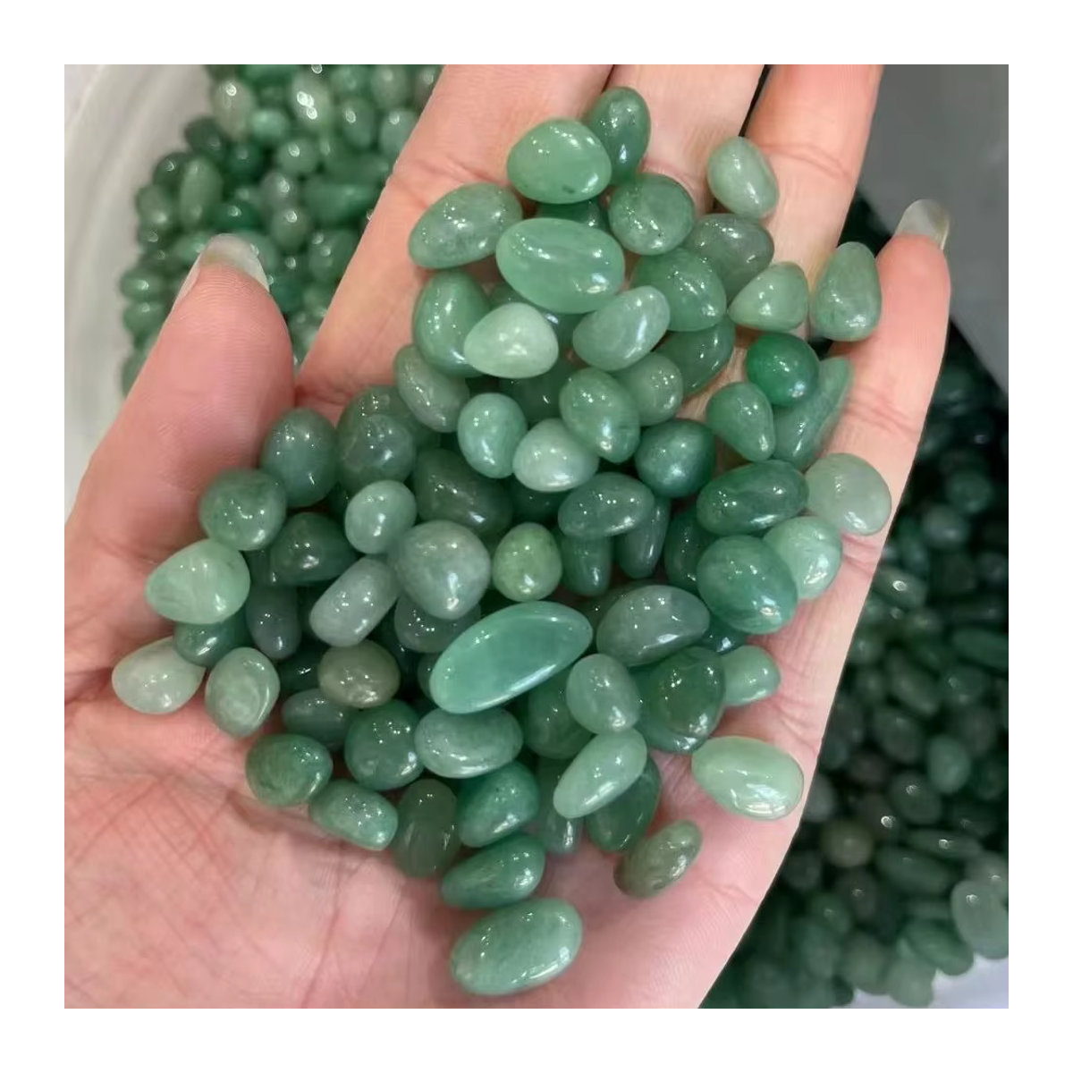 Natürlicher Dongling Jade Grün Qu - Bild 3