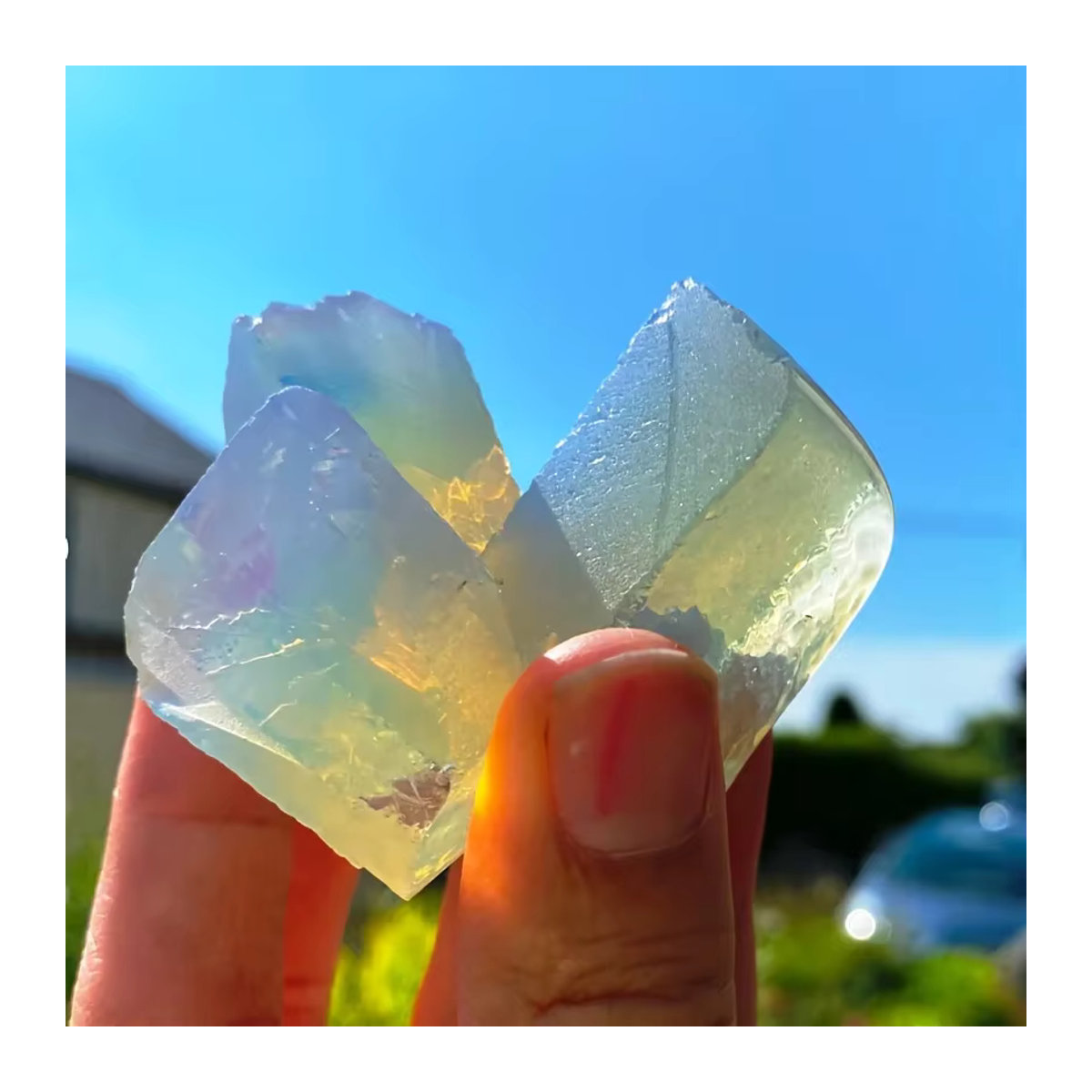 Natürlicher großer Opal-Rohstein als Mineralprobe und Edelstein-Kristall für Chakra-Balance und Reiki, 99,22 g - Bild 2
