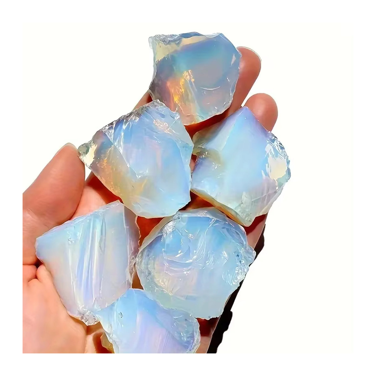 Natürlicher großer Opal-Rohstein als Mineralprobe und Edelstein-Kristall für Chakra-Balance und Reiki, 99,22 g - Bild 4