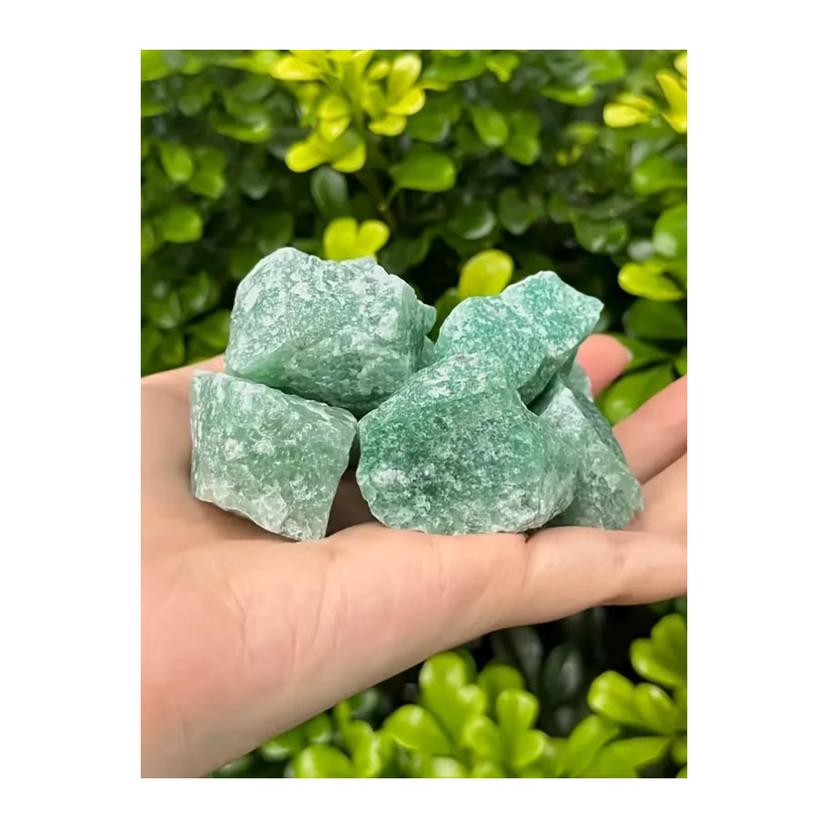 Natürlicher grüner Aventurin-Kies aus rohen Kristallsteinen für Dekoration und DIY-Projekte, 50 g - Bild 2