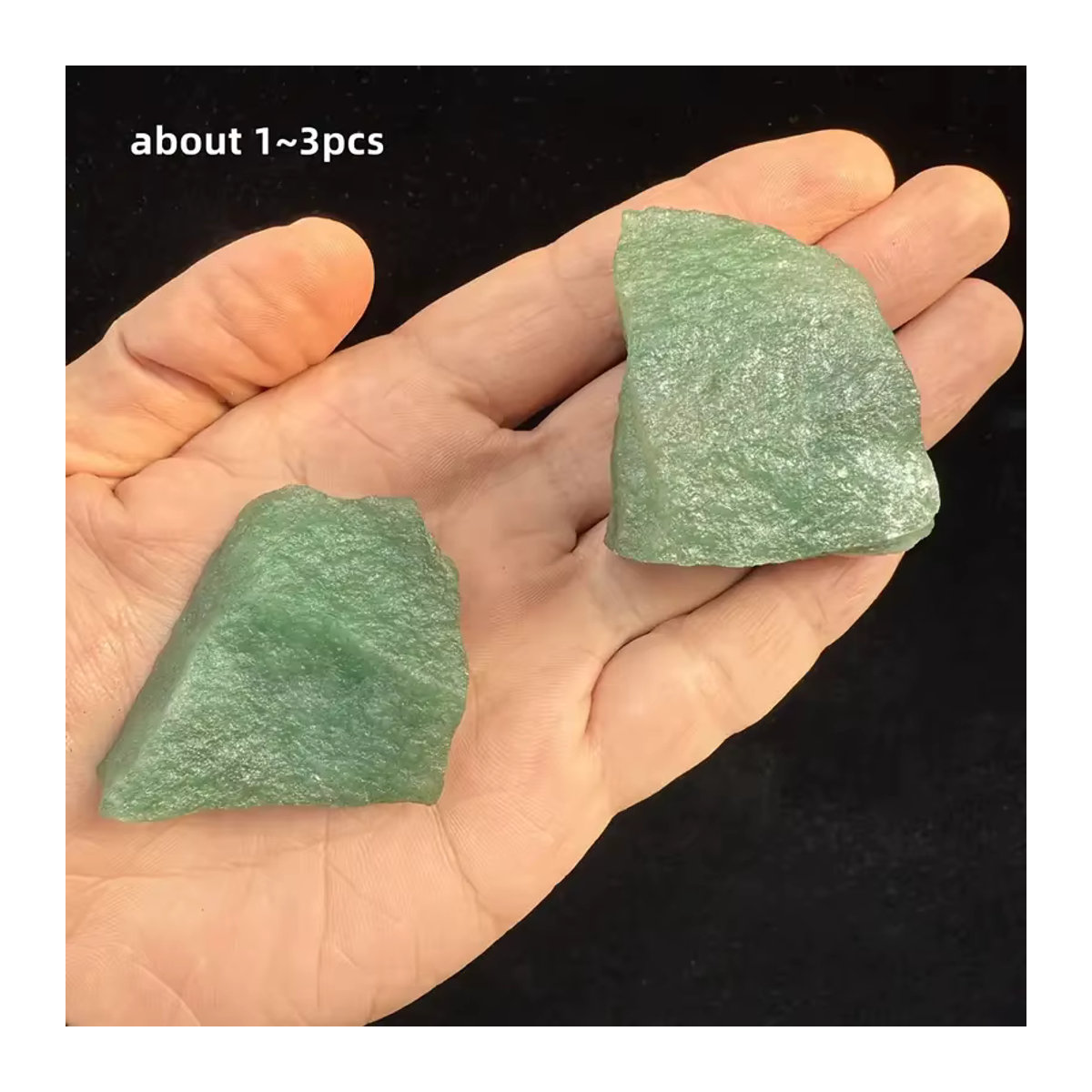 Natürlicher grüner Aventurin-Kies aus rohen Kristallsteinen für Dekoration und DIY-Projekte, 50 g - Bild 3