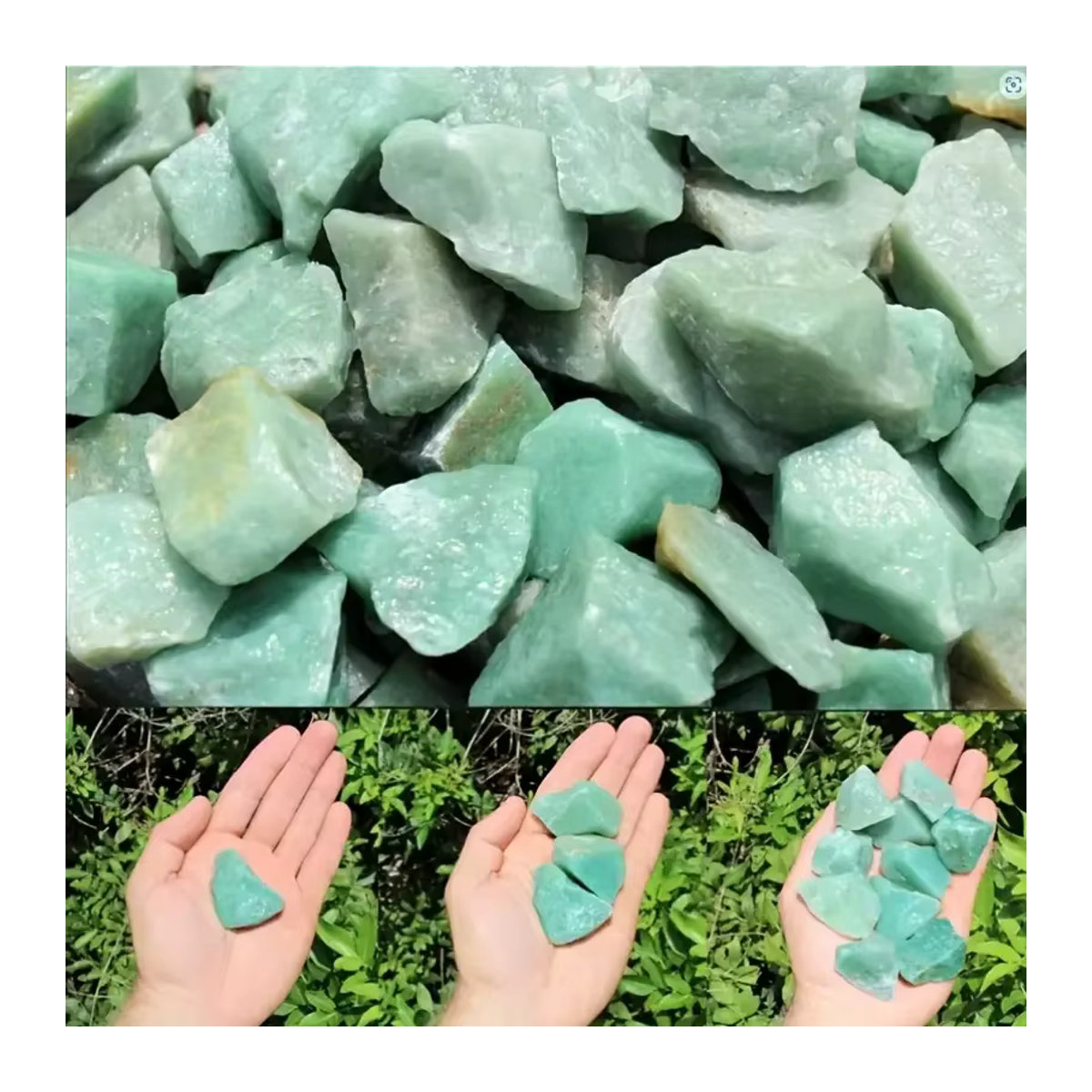 Natürlicher grüner Aventurin-Kies aus rohen Kristallsteinen für Dekoration und DIY-Projekte, 50 g - Bild 5
