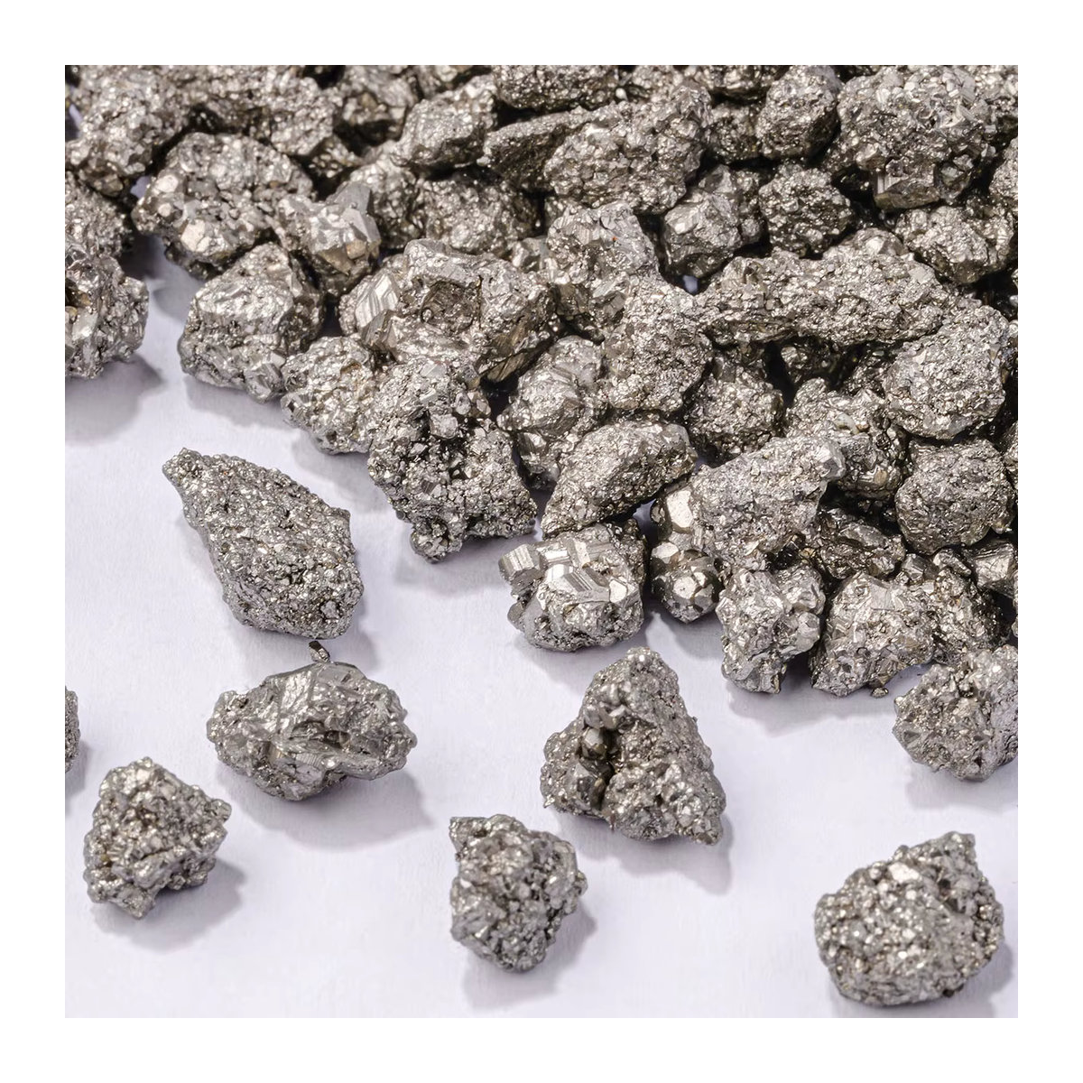 Natürlicher Pyrit feiner Sand als Dekosand in Silber, 100 g - Bild 2