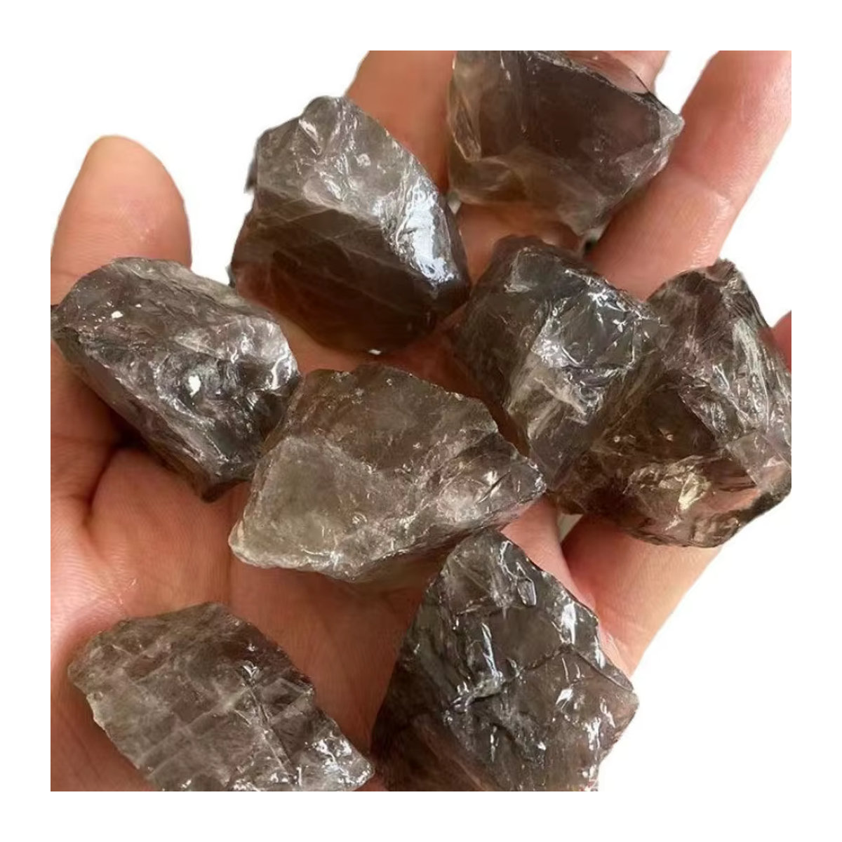 Natürlicher Rauchquarz Rohstein in Braun von Sisterstone als Dekoration und Heilkristall - Bild 3