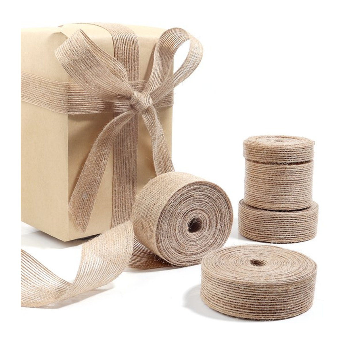 Natürliches Jute Band im Vintage-Stil für Hochzeitsdekoration und Geschenkverpackungen - Bild 1