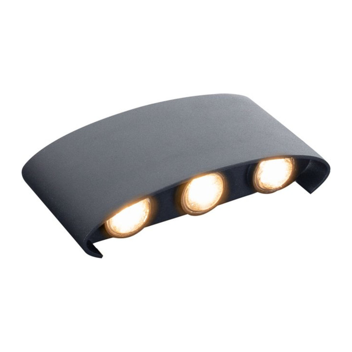 Näve Leuchten LED Außenwandleuchte AURON in Anthrazit, IP65, Warmweiß, B/H/L: 8 x 14 x 4 cm - Bild 1