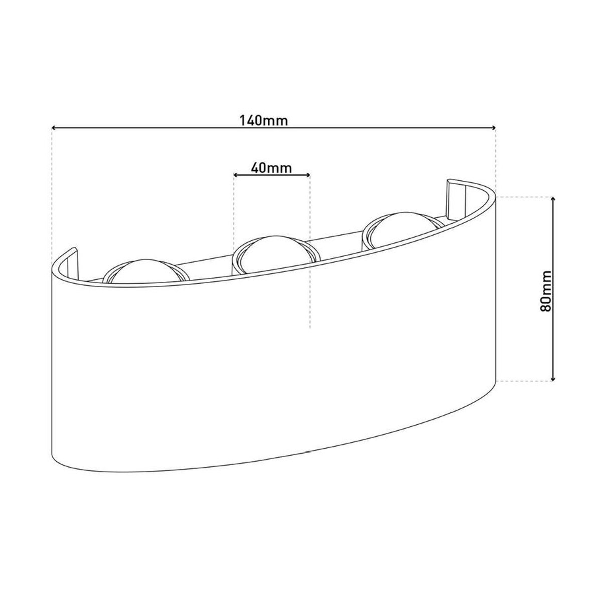 Näve Leuchten LED Außenwandleuchte AURON in Anthrazit, IP65, Warmweiß, B/H/L: 8 x 14 x 4 cm - Bild 4