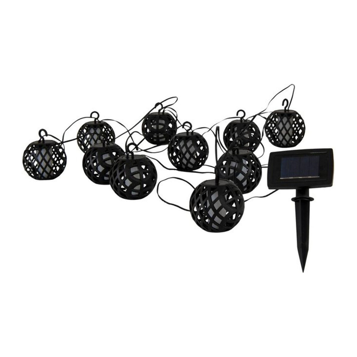 Näve Leuchten LED Solarlichterkette Schwarz 4,85 m - Bild 1