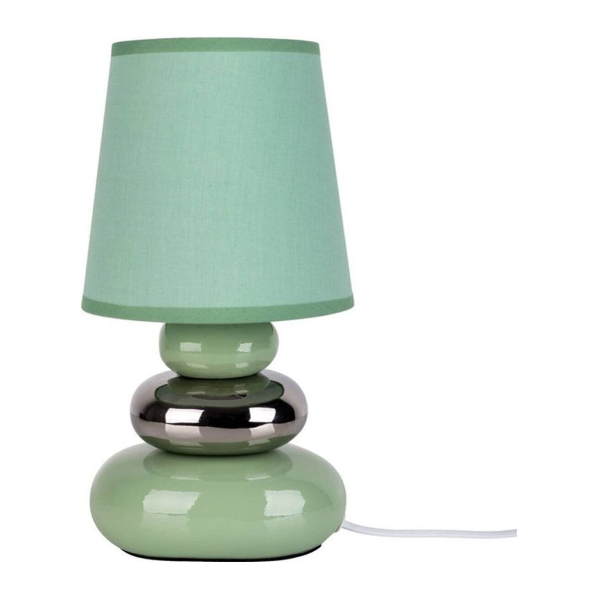 Näve Leuchten Tischlampe aus Keramik in Grün, Retro-Modern Design, E14, B/H/T: 16 x 31 x 16 cm - Bild 1