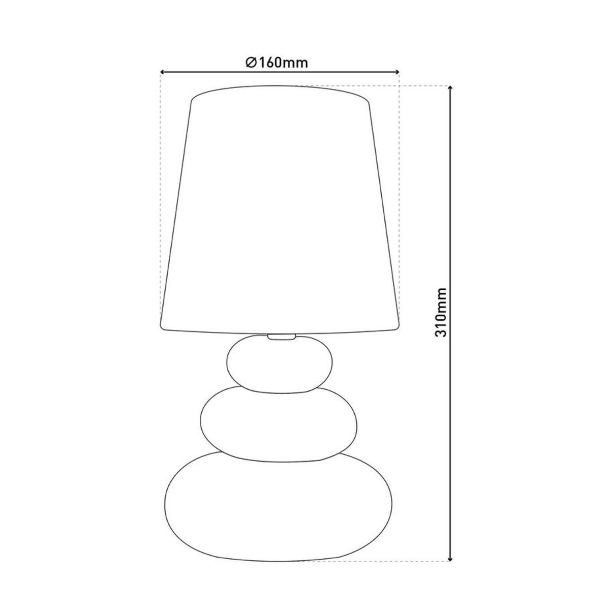 Näve Leuchten Tischlampe aus Keramik in Grün, Retro-Modern Design, E14, B/H/T: 16 x 31 x 16 cm - Bild 2