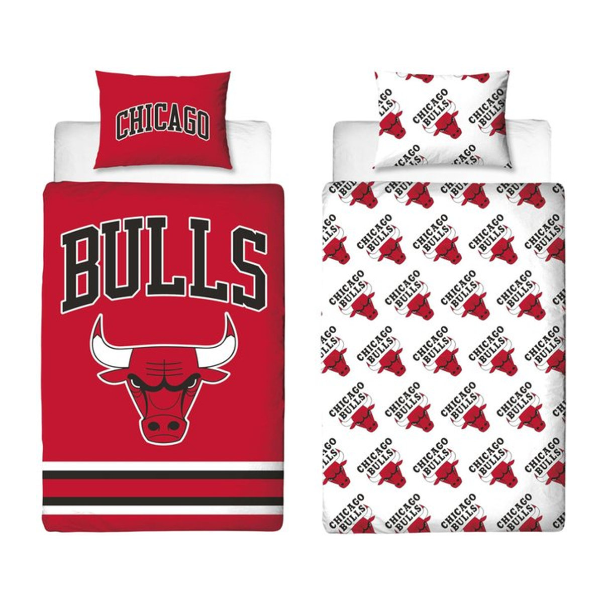 NBA Chicago Bulls Wendebettwäsche-Set Double rot/schwarz - Bild 1