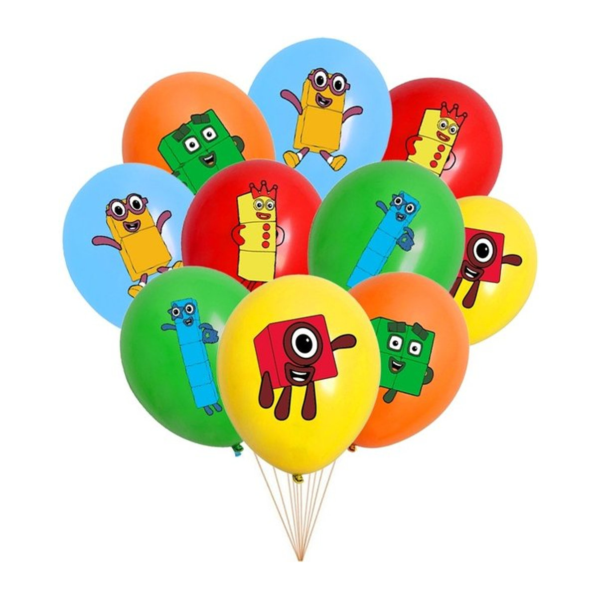 NBlocks Mehrfarbige Latex Ballons Rund für Kinderpartys und festliche Events, 10er Paket, Durchmesser: 30,48 cm - Bild 1