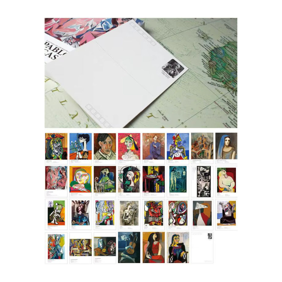 nbyinto 30er Set Pablo Picasso Postkarten im abstrakten Stil für DIY Journal Dekoration und Studenten, mehrfarbig - Bild 2