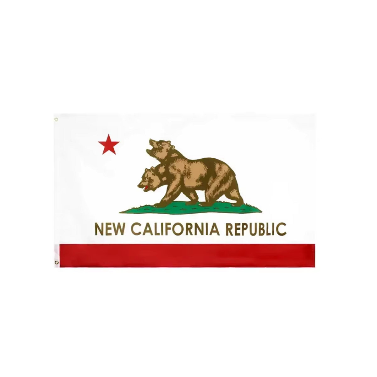 NCR-Flagge New California Republic aus Polyester, weißes Banner für Fallout Cosplay und Wandkunst, B: 150 cm, H: 90 cm - Bild 3