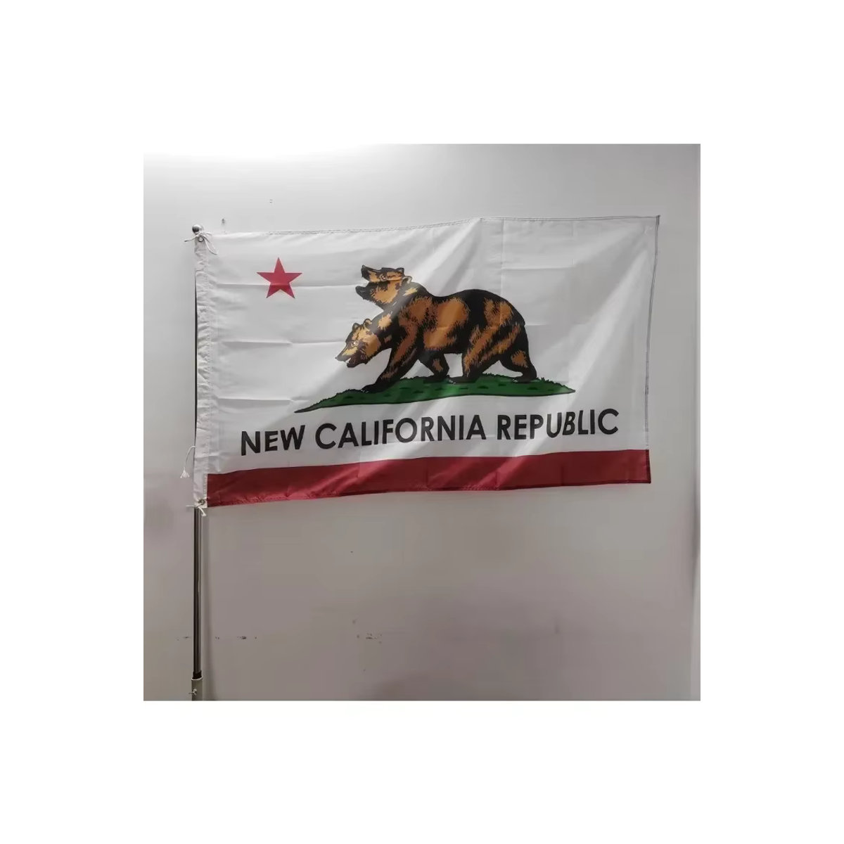 NCR-Flagge New California Republic aus Polyester, weißes Banner für Fallout Cosplay und Wandkunst, B: 150 cm, H: 90 cm - Bild 4
