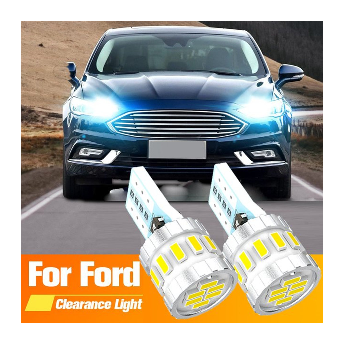 Neallor LED Umriss Licht Lampe W5W T10 Set für Ford C-Max Fusion Focus Fiesta Galaxy Ka Kuga Mondeo Ranger S-Max und Mustang - Bild 1