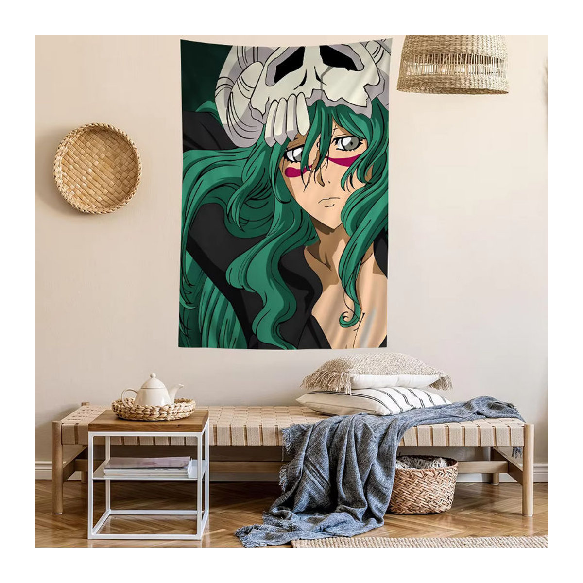 Nelliel Tarot Wandteppich im Bohemian Stil, mehrfarbig, Textil, B/H: 70 x 50 cm - Bild 4